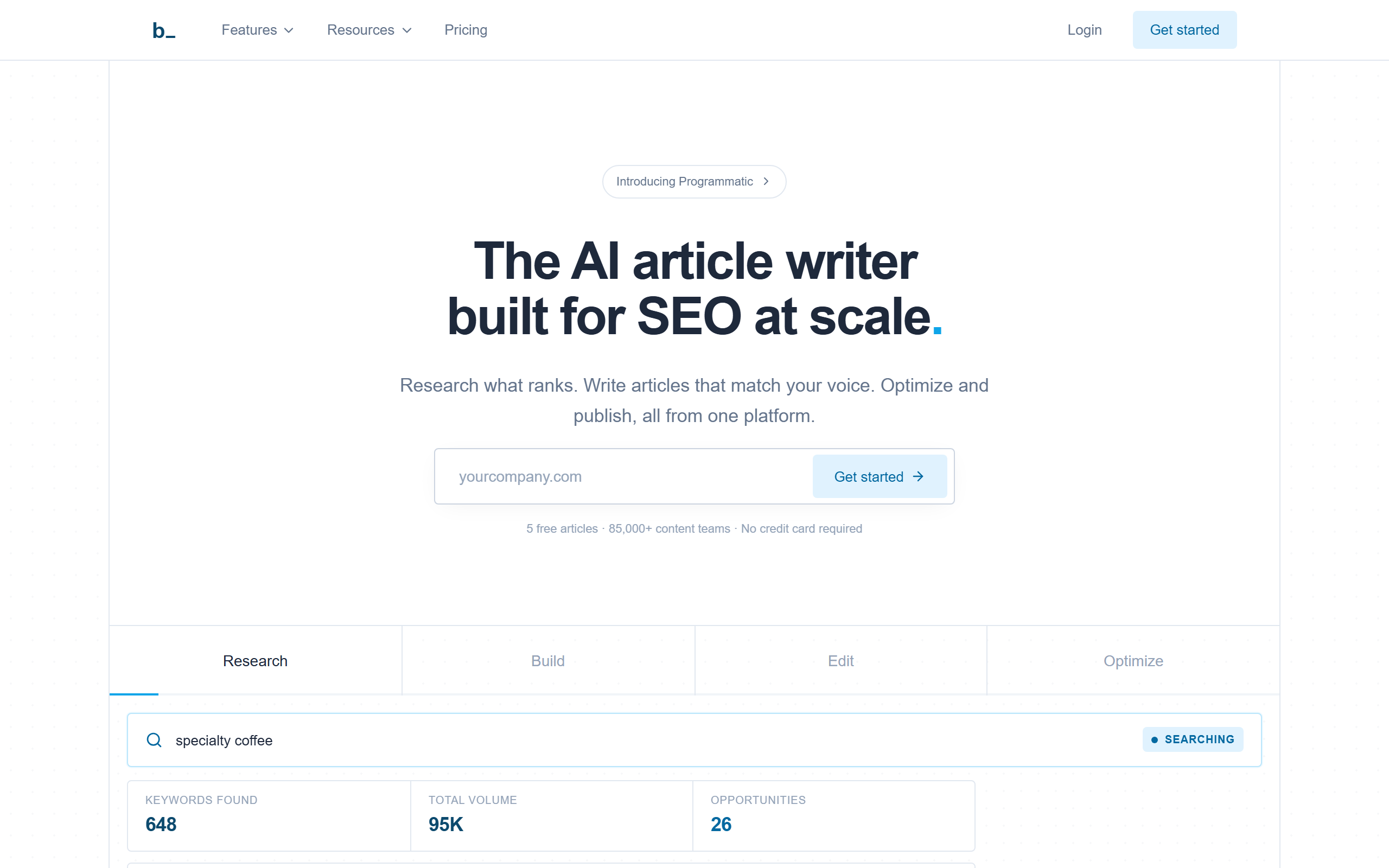 Byword.ai homepage screenshot