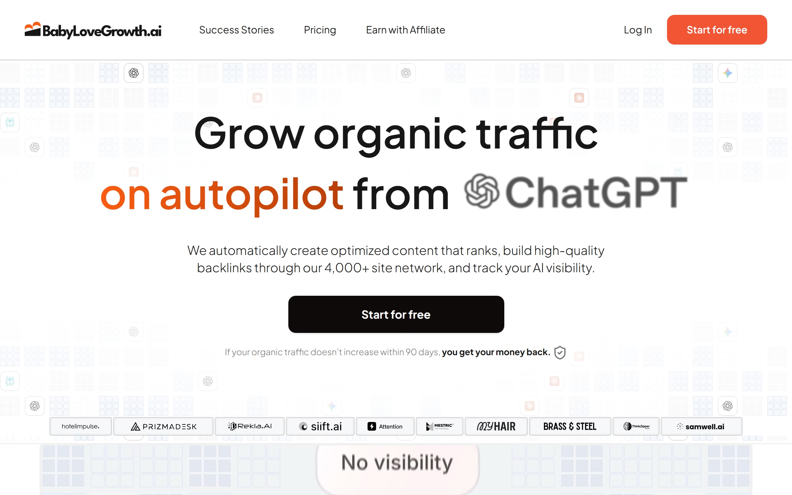 BabyLoveGrowth.ai homepage screenshot