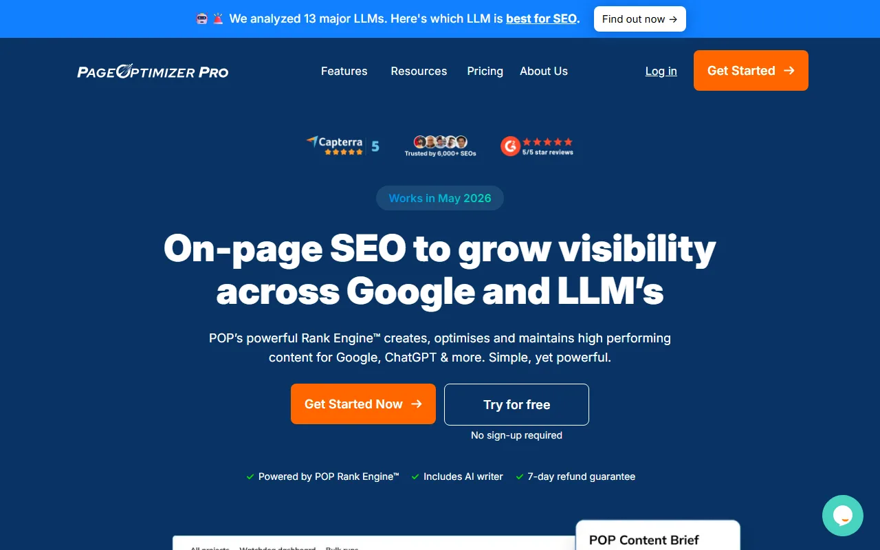 Page Optimizer Pro homepage screenshot